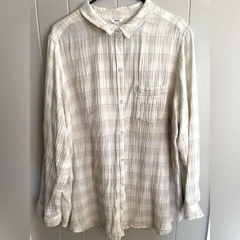 Women’s button up the front top by Sonoma
